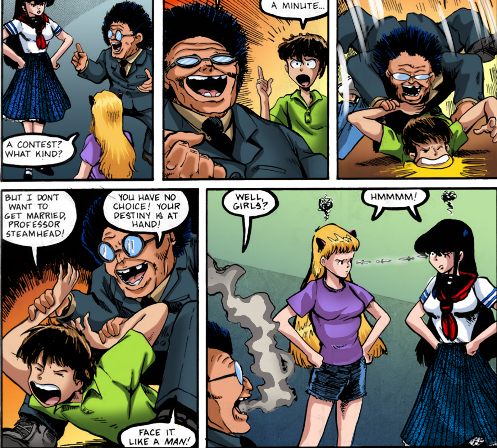 Original comic panels — Ninja High School